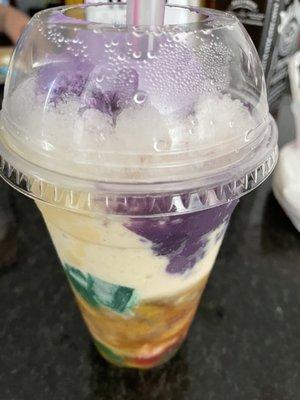 Halo halo with Macupuno (taro and coconut) ice cream