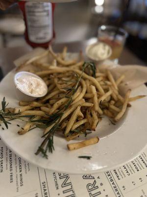 Herb Seasoned Fries with truffle and garlic aoili