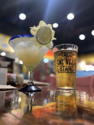 The Frida margarita + a lager