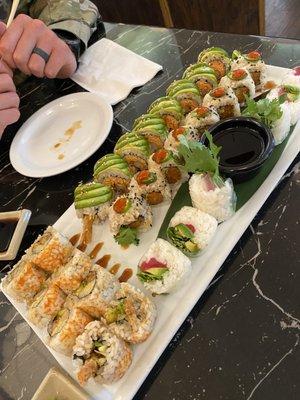 Mexican roll, Shrimp Tempura roll, candy roll