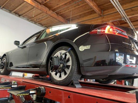 Tesla Model S wheel alignment