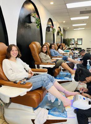 Pedicure time for wedding party