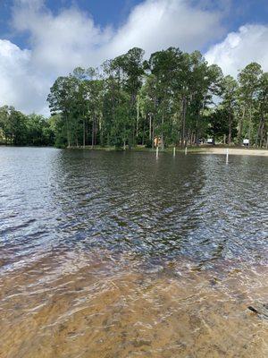 Swim area located at first campground