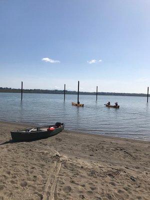 Beautiful day for canoeing.