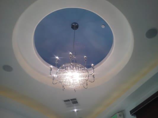 Wow the ceiling of this amazing dental office waiting room!!!