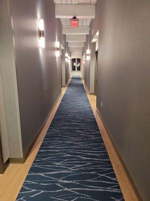 The hallway design is cool