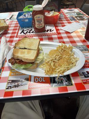 BLT and Hashbrowns