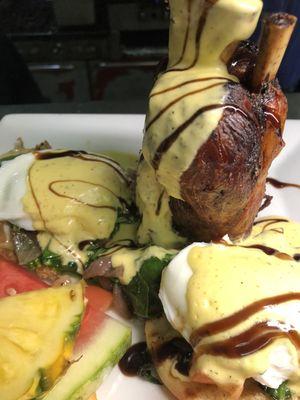 Osso Bucco Eggs beni Special with real hollandaise sauce.... "delish" mmmmmm!