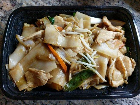 Chicken Chow Fun in to-go box. Note to owner: maybe you can provide better pictures.