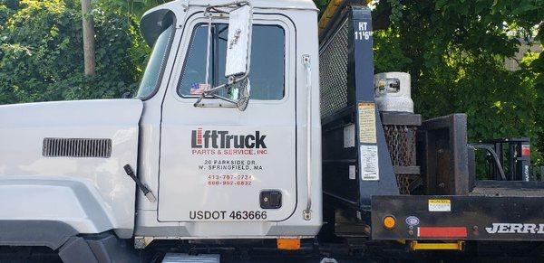 Truck lettering by West Side Signs.