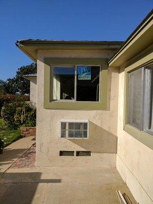 Large window to smaller with an a/c unit underneath