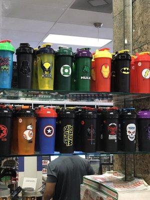 Some awesome superhero shaker cups!