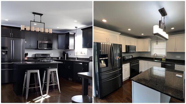 Kitchen cabinet before and after