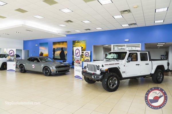 Jeep and Dodge inside of CDJR Brunswick