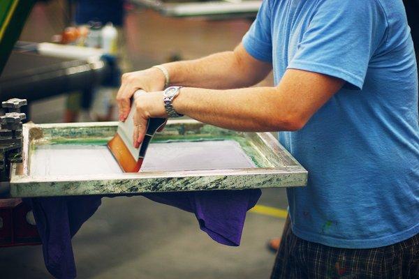 Dude printing a shirt