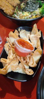 Crab Rangoon (not very good, just a mouth full of cream cheese and no crab!)