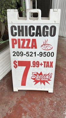 Pizza special.