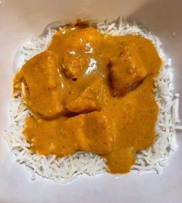 Chicken Tikka Masala over white rice