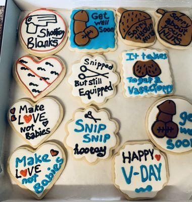 The whole set of vasectomy cookies