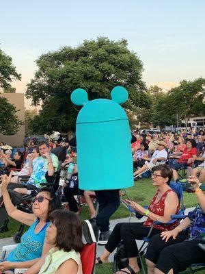 Get people Recycling with A Dancing Recycling Trash Can.  Free Concerts & Free Parking Every Thursday 7-9 PM in July 2019 @ Corona Concerts