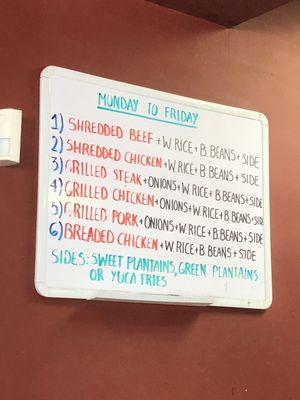 Daily specials