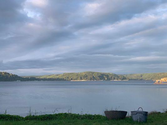 View of the water from the summer patio from our table.