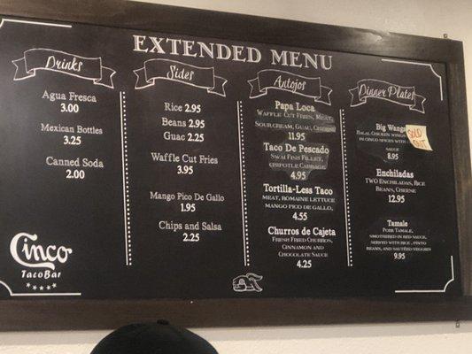 Extended Menu