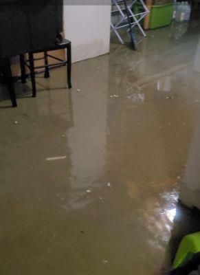 Flooded basement, photo taken July 2021