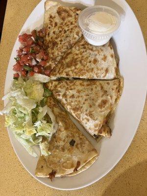 Shrimp quesadilla.