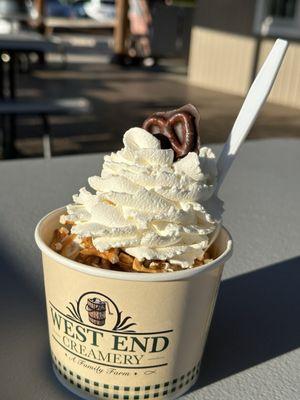 Salted Pretzel Caramel Sundae