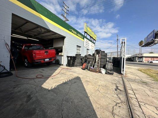 Getting tires changed