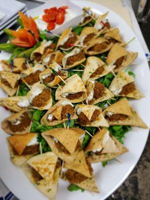 Falafel and Pita Bites with Tzatziki