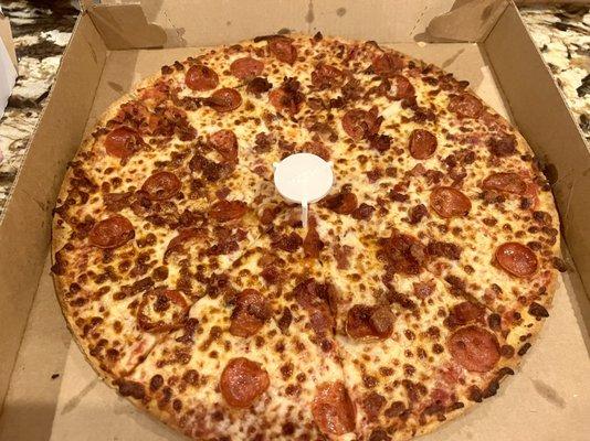 Large Pepperoni and Bacon