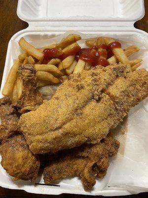 Catfish and Chicken w/Fries