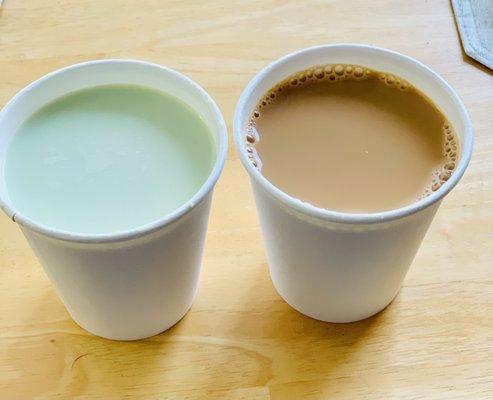 Matcha tea and Hong Kong tea