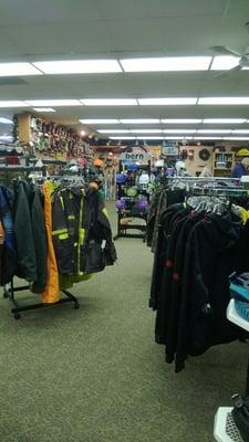 Bunch of clothing and warm gear for your snow sport needs