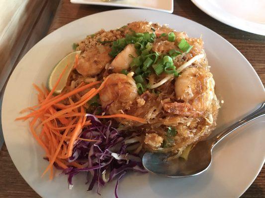 Pad Thai Yoon Sen with prawns