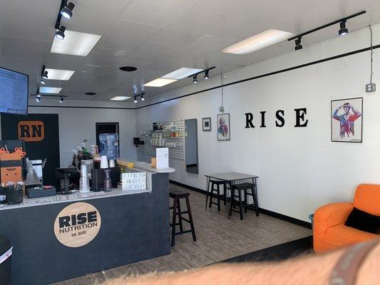 The inside of Rise Nutrition