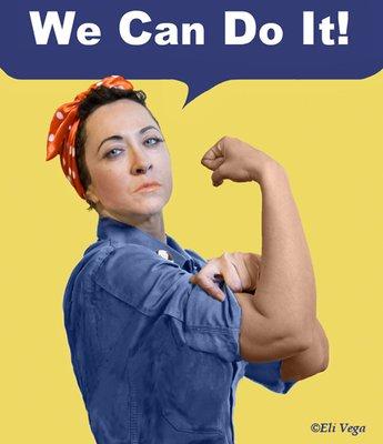 My rendition of Rosie the Riveter.