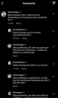 Racist social media comments