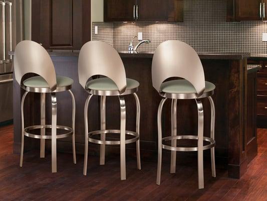 Barstool, Swivel stool, Back cushion option, Comfort seat option, Customized height option, Leather option, Memory swivel option