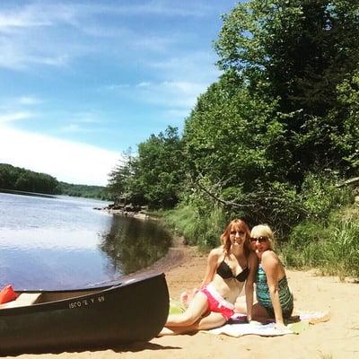 My daughter and I on our st croix canoe trip