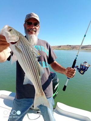 One of many we caught fishing w/ Capt. Kevin on Lake Mead this beautiful morning