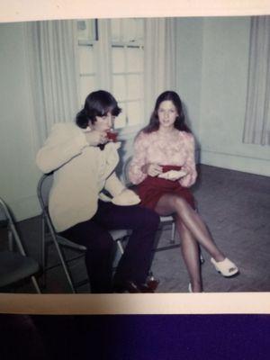 Attorney to Be Ray Akin at a wedding 1974 with Donna.