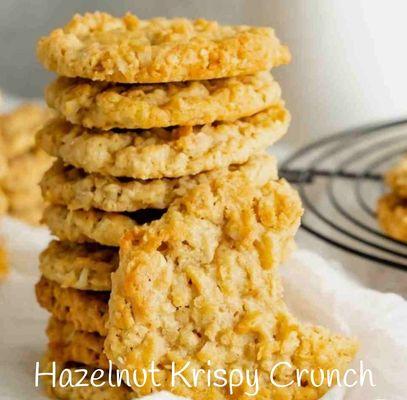 Hazel Krispy are soft and buttery with a rice Krispy cruncy