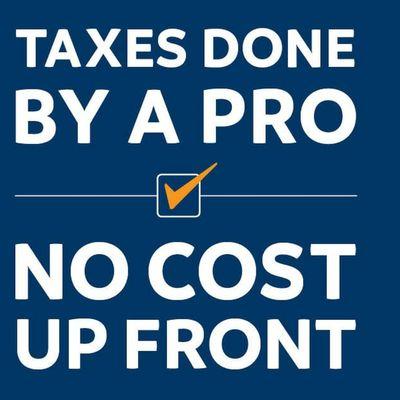 No Up Front Cost Tax Services.