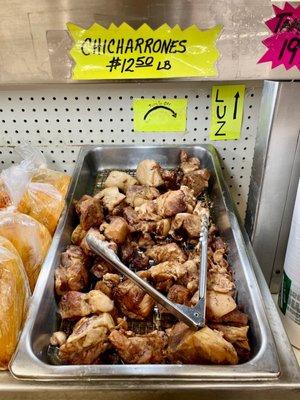 Chicharrones by the pound; well made!