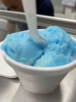 Blue raspberry and lemon Italian ice