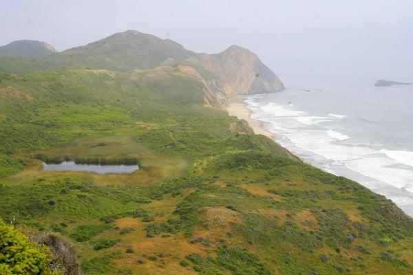 Lakes Trail, with Alamere Falls in background.