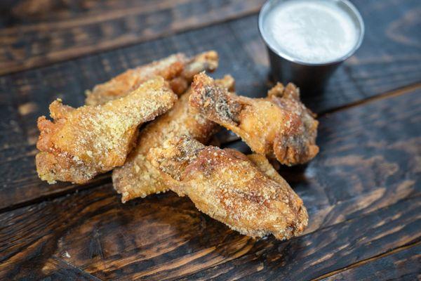 Garlic Parmesan bone in wings